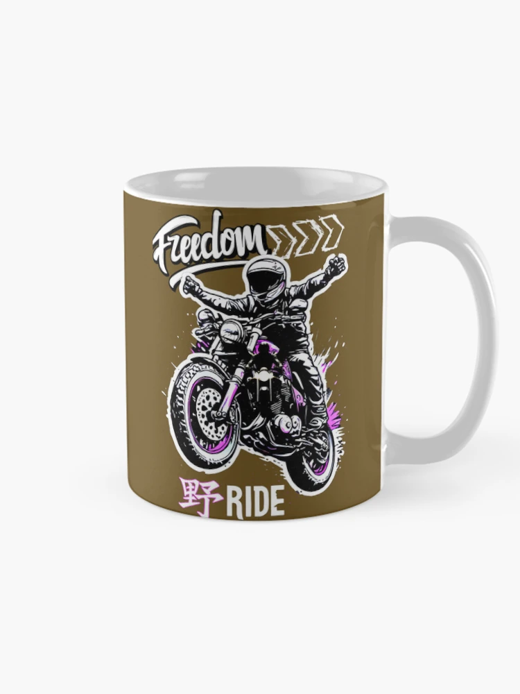 Thumbnail 3 of 6, Coffee Mug, Freedom Ride Motorcycle Rider designed and sold by Neer arts.