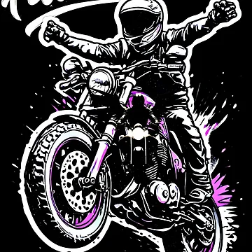 Artwork thumbnail, Freedom Ride Motorcycle Rider by Neer arts