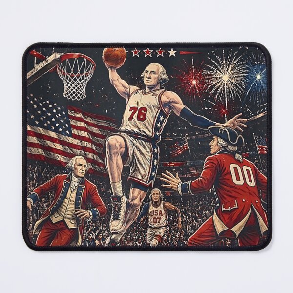 Item preview, George Washington Undefeated Since 1776 Basketball designed and sold by DakirooStudio.