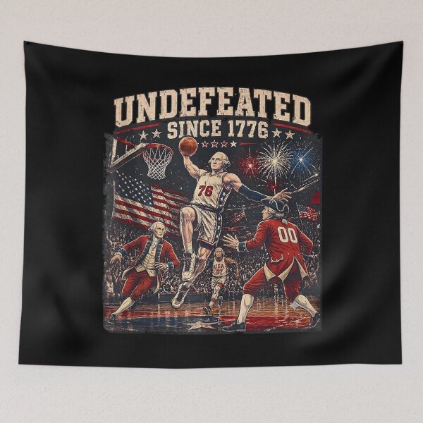 Item preview, George Washington Undefeated Since 1776 Basketball designed and sold by DakirooStudio.