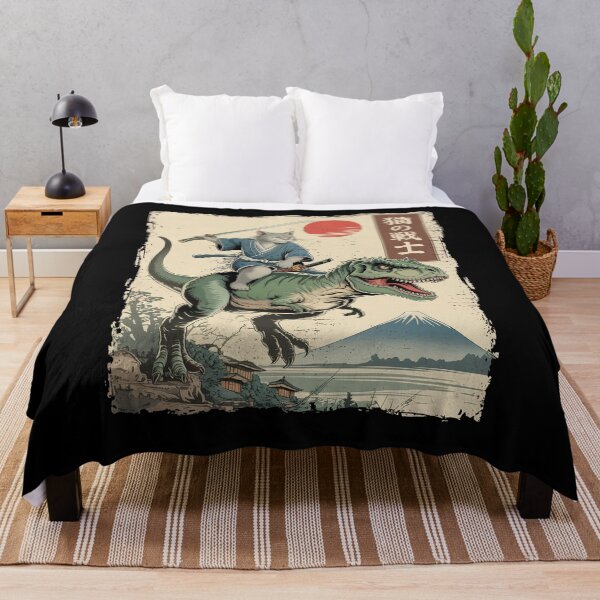Item preview, Samurai Cat Riding T-Rex Japanese designed and sold by suhairee-studio.