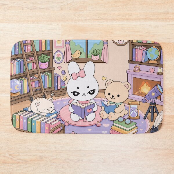 Item preview, Kawaii Cozy Library Reading Time designed and sold by kokoriiland.