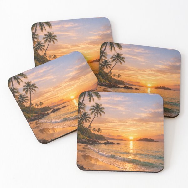 Item preview, Tropical Island Beach Sunset designed and sold by jaynerushton.