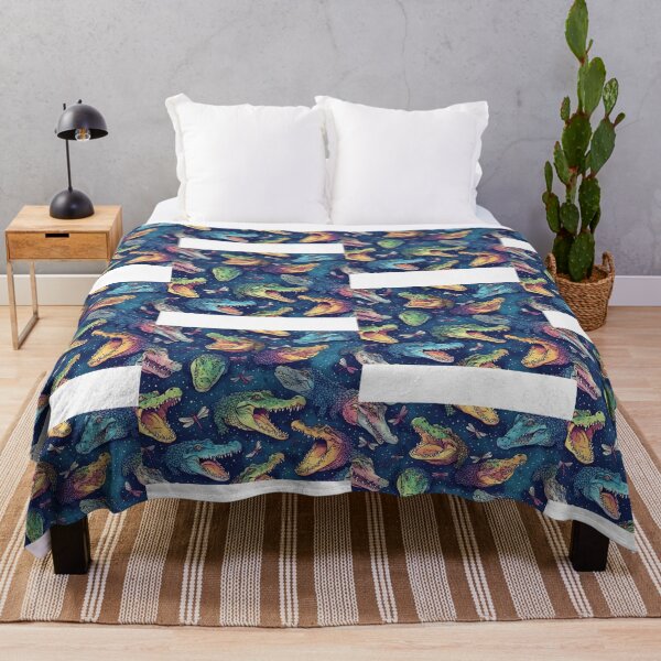 Item preview, Colorful Alligators And Dragonflies Pattern designed and sold by ocieschulist.