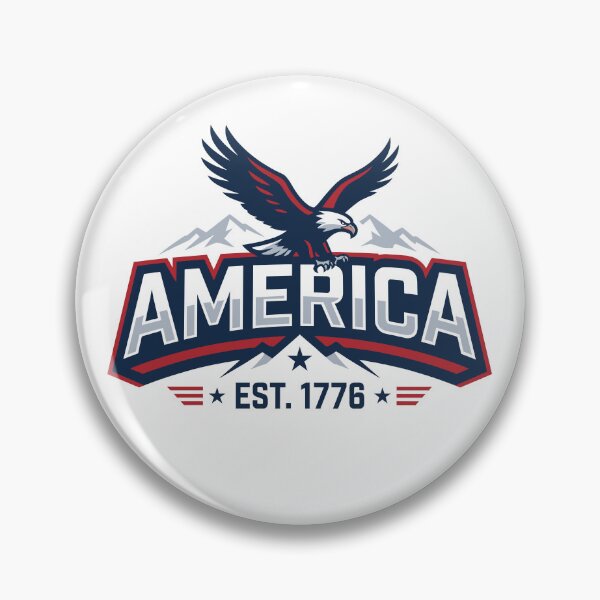 Item preview, America Est 1776 Bald Eagle Sports Logo Patriotic designed and sold by LightWhim.
