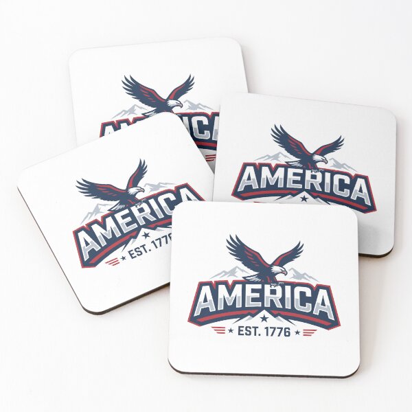 Item preview, America Est 1776 Bald Eagle Sports Logo Patriotic designed and sold by LightWhim.