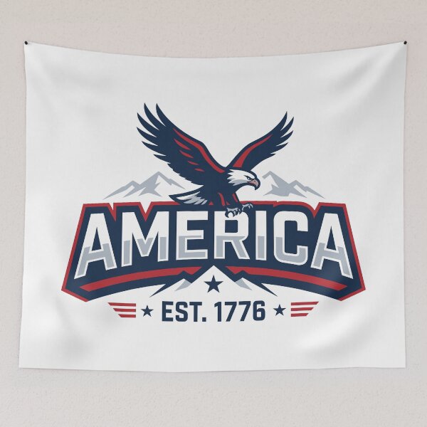 Item preview, America Est 1776 Bald Eagle Sports Logo Patriotic designed and sold by LightWhim.