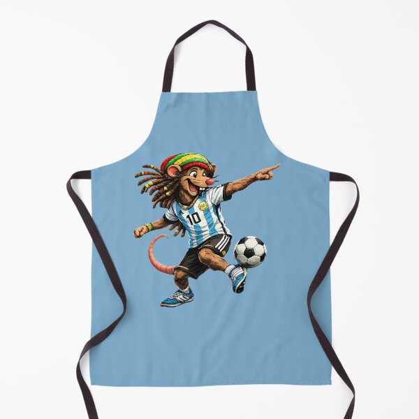 Item preview, Rastafarian Argentina Football Mouse Number 10 designed and sold by digitalbob60.