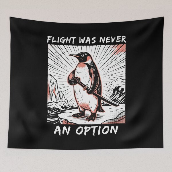 Item preview, Flight was Never an Option Penguin designed and sold by suhairee-studio.