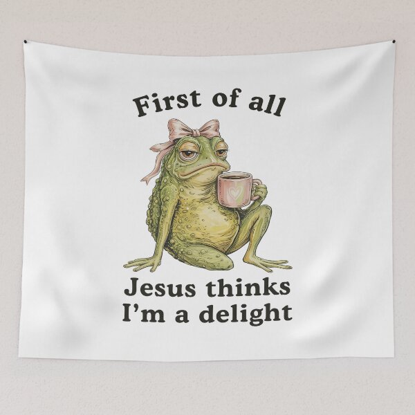 Item preview, First of All Jesus Thinks I'm a Delight Meme designed and sold by suhairee-studio.