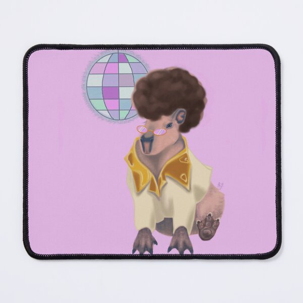 Item preview, Hand Drawn Groovy 70s Disco Ball Capybara Cute Animals designed and sold by BlessRabbitArt.