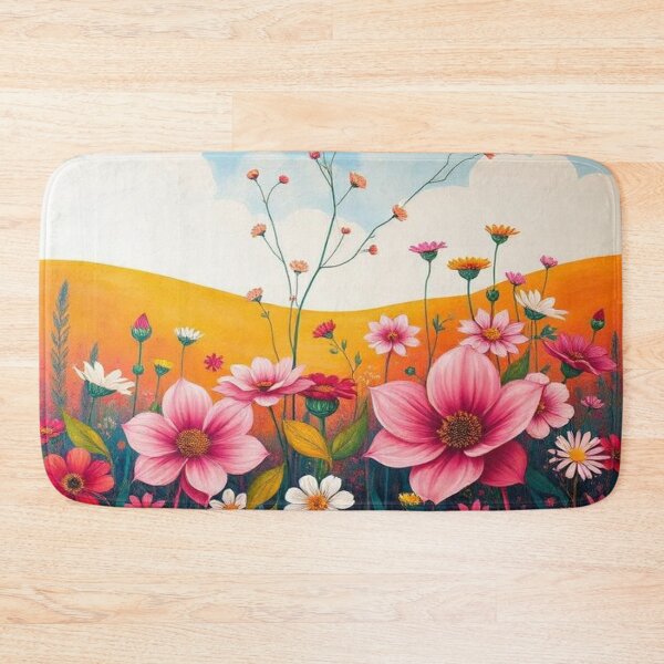 Item preview, Floral Minimalist Landscape Painting  designed and sold by AllAroundArtist.