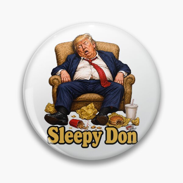 Item preview, Political Satire Prints Featuring Sleepy Donald Trump Humor designed and sold by PinUpPizzazz.