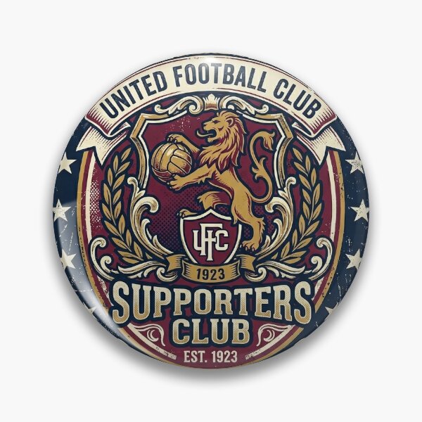 Item preview, United Football Club Supporters Vintage Crest designed and sold by UrbanVoid Studio.
