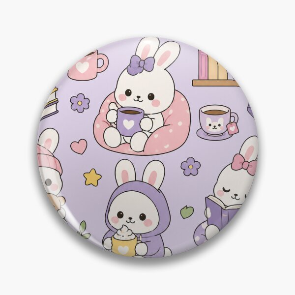 Item preview, Cute Matcha Bunny Kawaii Pattern designed and sold by Soft Berry Studio.