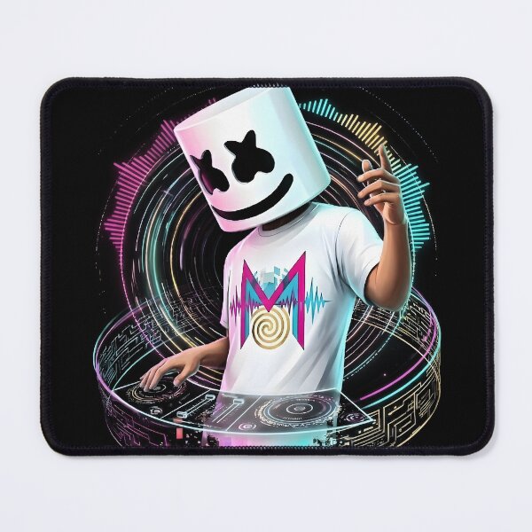 Item preview,     Neon DJ Marshmallow | EDM Rave Music Festival Graphic T-Shirt designed and sold by MightyTeesInc.