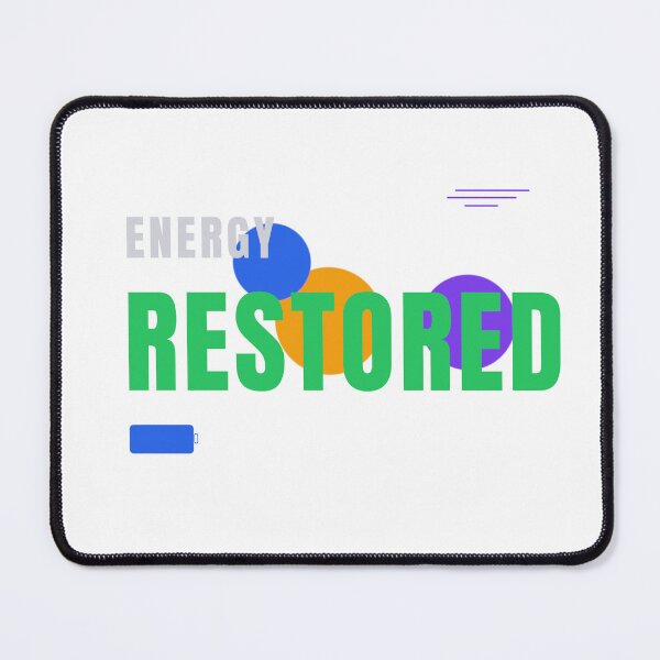 Item preview, Energy Restored – Modern Tech Typography Design designed and sold by HeartAndArtShop.