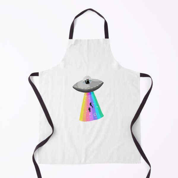 Item preview, Cat Flying a UFO Abducting Fish designed and sold by 80sKidd.