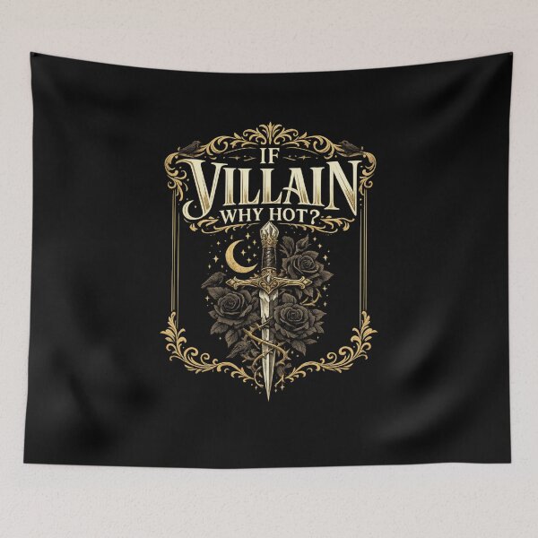 Item preview, If Villain Why Hot? Funny BookTok Shirt | Morally Grey Romance Reader Graphic | Dark Romance Book Lover Design designed and sold by RaeaSunShineDesigns.