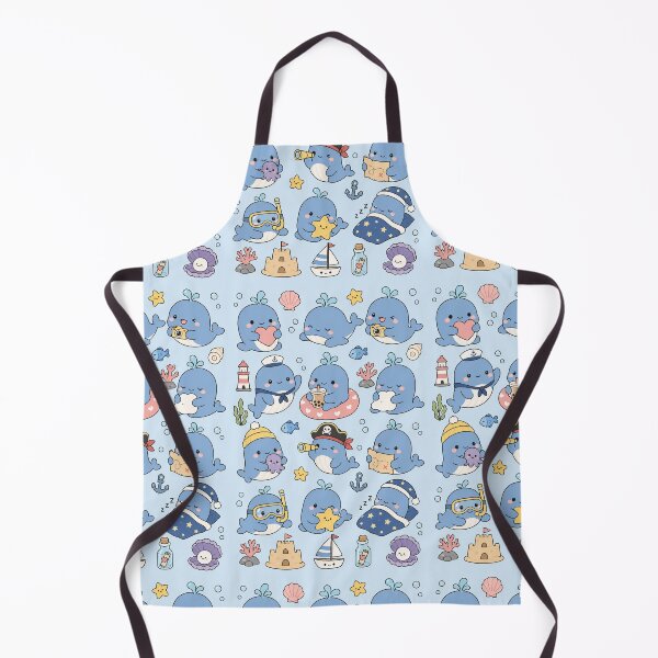Item preview, Cute Ocean Whale Kawaii Pattern designed and sold by Soft Berry Studio.