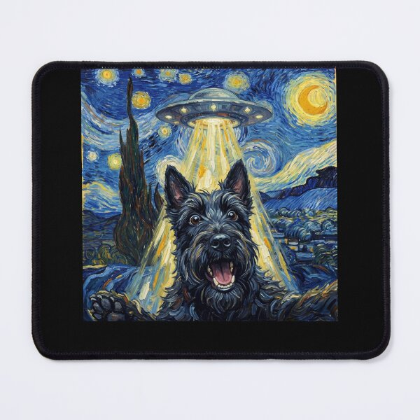 Item preview, Scottish Terrier Starry Night UFO Van Gogh Art Dog Selfie Lover designed and sold by Kimberley King Art  King Art.