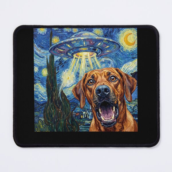 Item preview, Rhodesian Ridgeback Starry Night UFO Van Gogh Art Dog Selfie Lover designed and sold by Kimberley King Art  King Art.