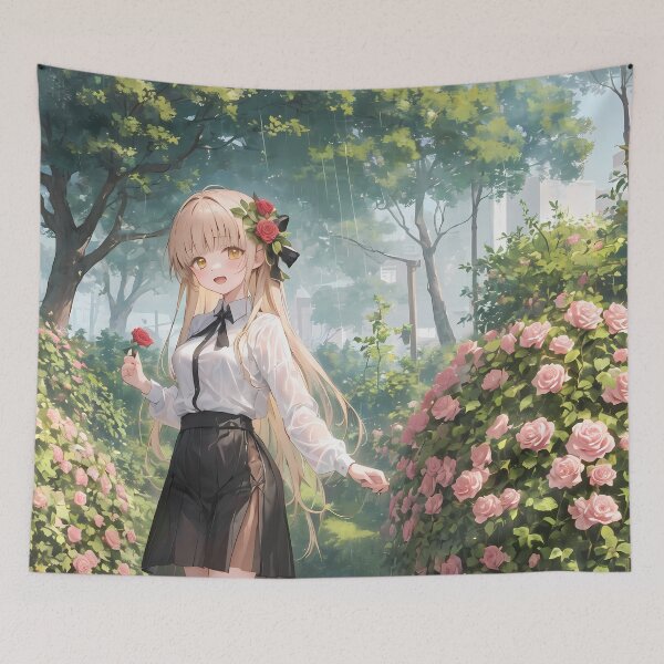 Item preview, Mahiru Shiina Angel Next Door Rose Garden Rainy Day designed and sold by MicaheHaffner.