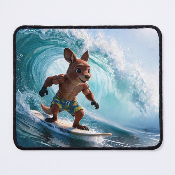 Item preview, Kali the Surfing Kangaroo- wave version designed and sold by The Aussie Muse • Purple Empress .