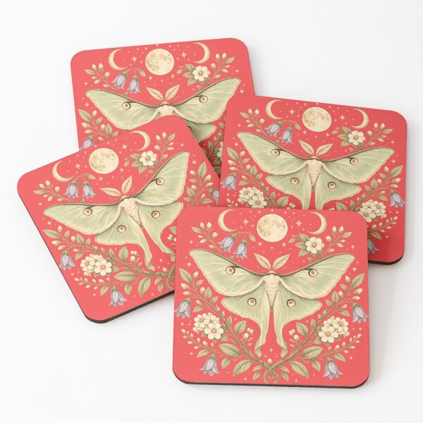 Item preview, Luna Moth, Vintage Botanical, Celestial Moth, Cottagecore Nature, Witchy Floral designed and sold by PastelWingg.