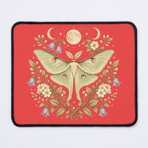 Item preview, Luna Moth, Vintage Botanical, Celestial Moth, Cottagecore Nature, Witchy Floral designed and sold by PastelWingg.