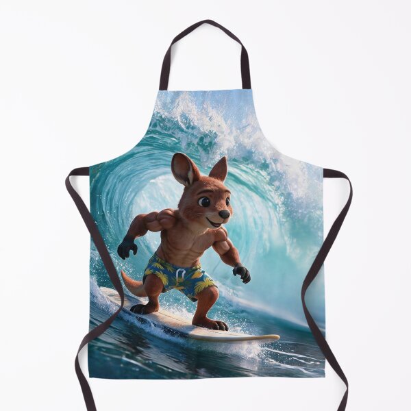 Item preview, Kali the Surfing Kangaroo- wave version designed and sold by The Aussie Muse • Purple Empress .