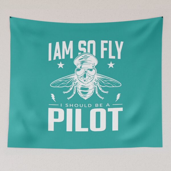 Item preview, I Am So Fly I Should Be A Pilot – Funny Aviation Humor for Travel and Flight Enthusiasts designed and sold by Magraphx.
