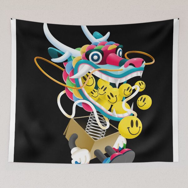 Item preview, Vibrant Dragon Jack In The Box Illustration designed and sold by Lexkon Liu's art.