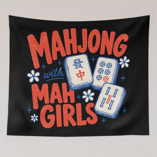 Item preview, Mahjong with Mah Girls, Mahjong Social Club, Funny Mahj designed and sold by PastelWingg.