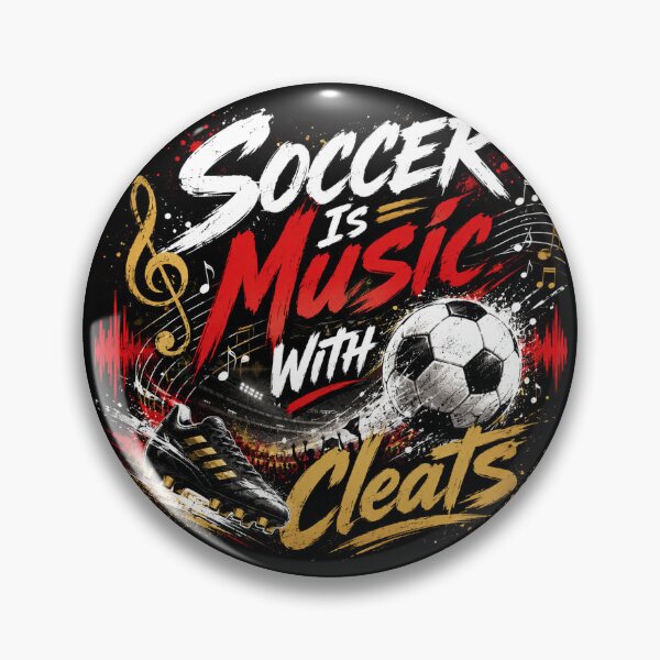 Item preview, Soccer Is Music With Cleats designed and sold by MySheetMusicArt.