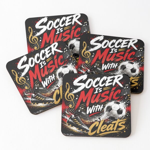 Item preview, Soccer Is Music With Cleats designed and sold by MySheetMusicArt.