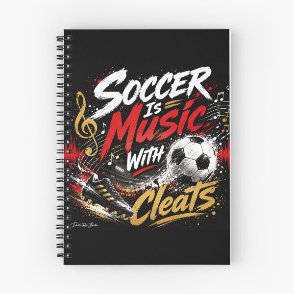 Item preview, Soccer Is Music With Cleats designed and sold by MySheetMusicArt.
