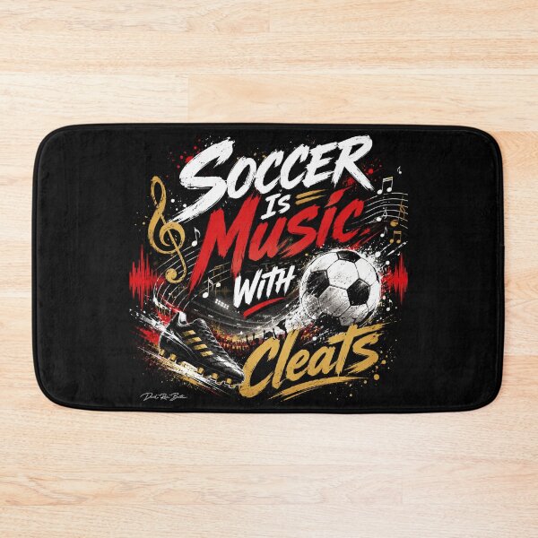 Item preview, Soccer Is Music With Cleats designed and sold by MySheetMusicArt.