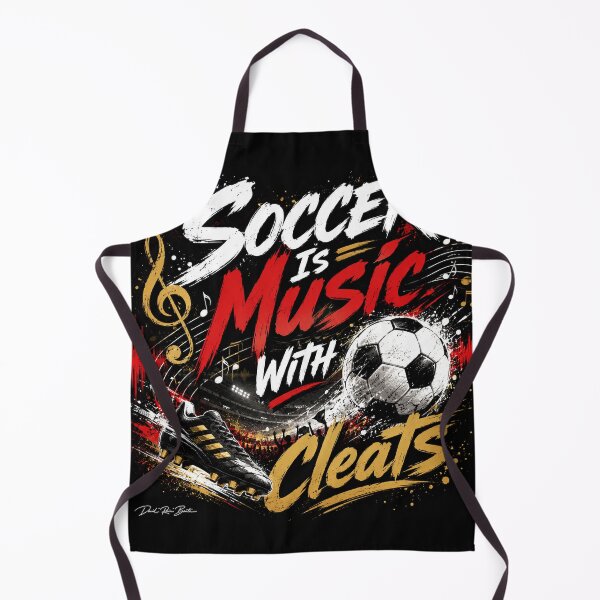 Item preview, Soccer Is Music With Cleats designed and sold by MySheetMusicArt.