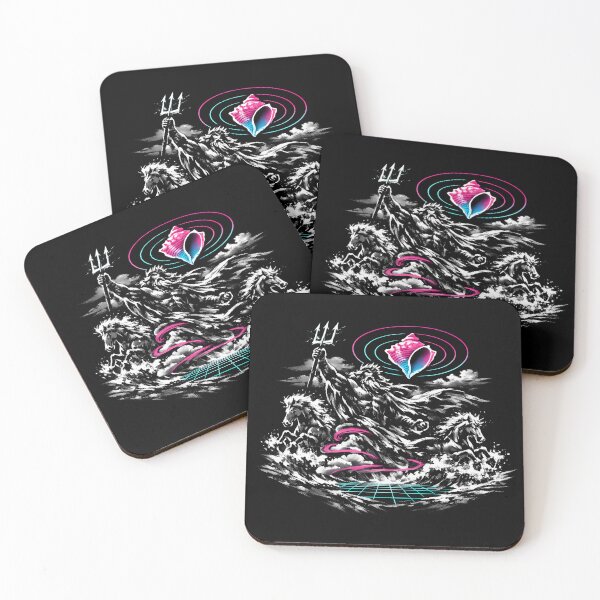 Item preview, Synthwave Sumi-e Poseidon Rising designed and sold by KungPowUnicorn.