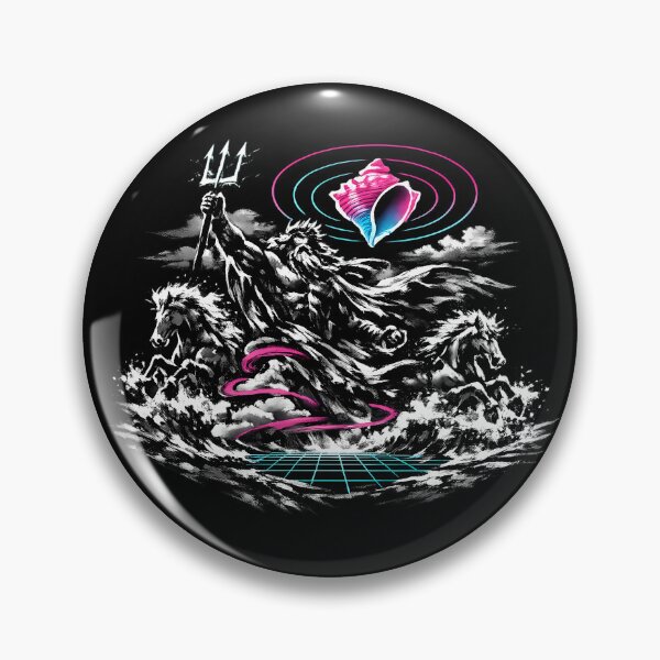 Item preview, Synthwave Sumi-e Poseidon Rising designed and sold by KungPowUnicorn.