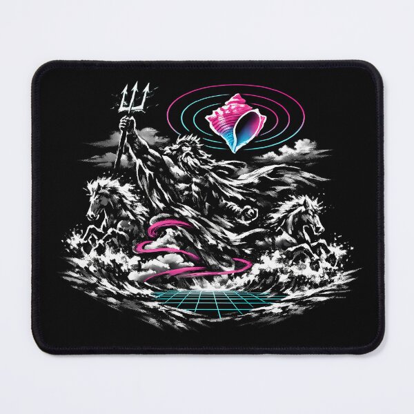Item preview, Synthwave Sumi-e Poseidon Rising designed and sold by KungPowUnicorn.