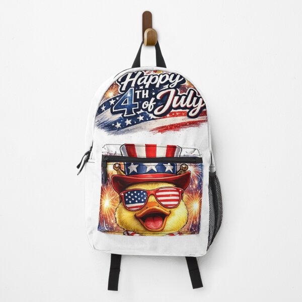 Item preview, Cute Duck Sunglass Flag 4th of July Fireworks designed and sold by QuiteOrbit.