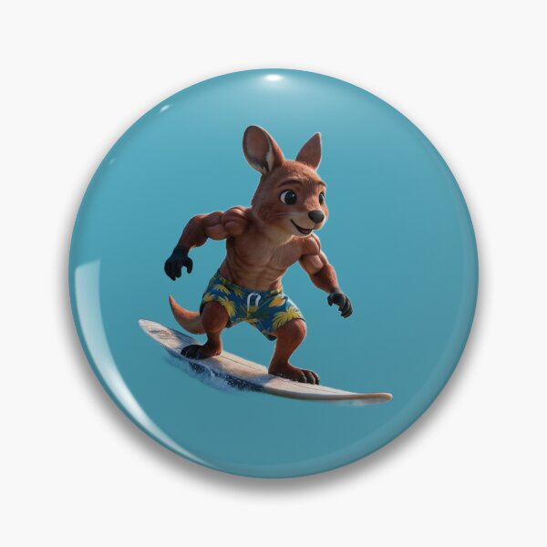 Item preview, Kali - Surfing Kangaroo - no wave version designed and sold by The Aussie Muse • Purple Empress  .