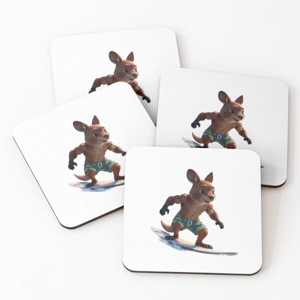 Item preview, Kali - Surfing Kangaroo - no wave version designed and sold by The Aussie Muse • Purple Empress  .