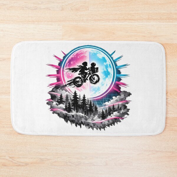 Item preview, Synthwave Sumi-e Moon Bike Flight designed and sold by KungPowUnicorn.