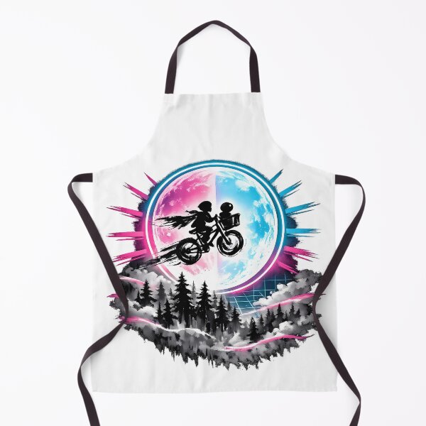 Item preview, Synthwave Sumi-e Moon Bike Flight designed and sold by KungPowUnicorn.