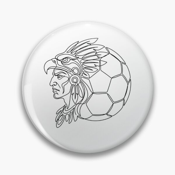 Item preview, Aztec Eagle Soccer Warrior Minimalist Mexico Football designed and sold by PictoVibe.