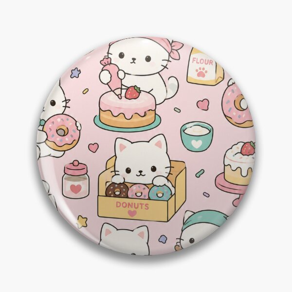 Item preview, Cute Bakery Cat Kawaii Pattern designed and sold by Soft Berry Studio.