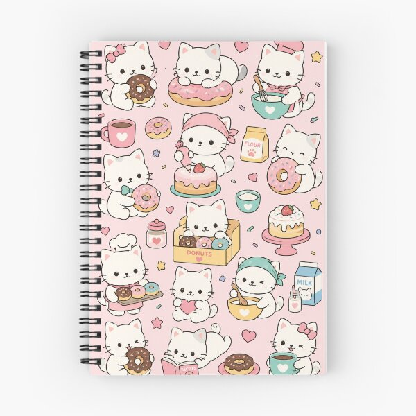 Item preview, Cute Bakery Cat Kawaii Pattern designed and sold by Soft Berry Studio.